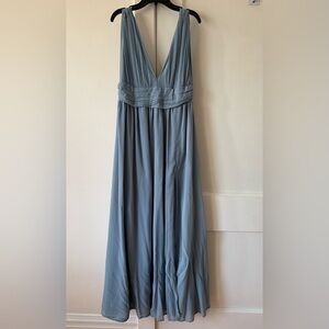 Elegant Blue Evening dress wedding guest/prom